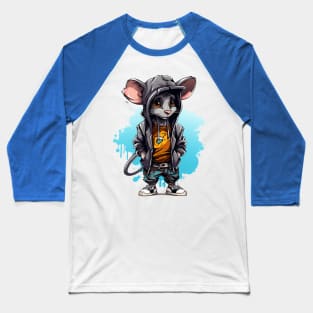 Rabble-rousing rat, street art style Baseball T-Shirt